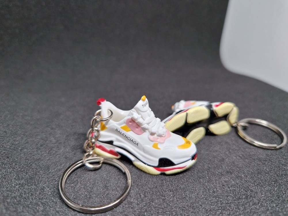 Porte-clé Balenciaga Triple S Blanche