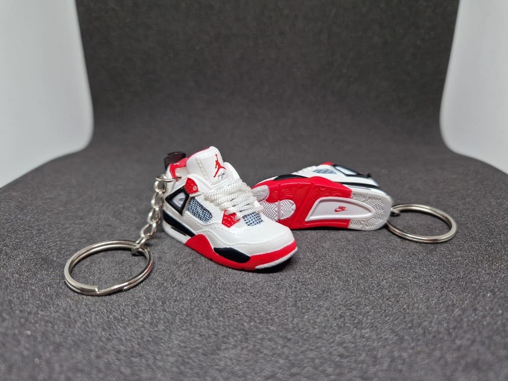 Porte-clé Jordan 4 Blanche/Noir
