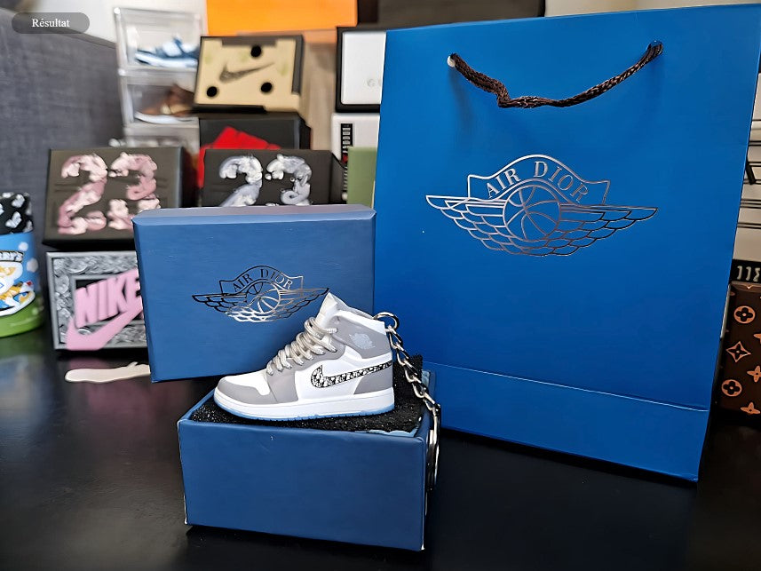 Porte-clé Jordan 1 OG Dior Grise
