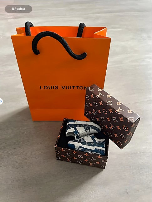 Porte-clé Louis Vuitton Trainer Bleu
