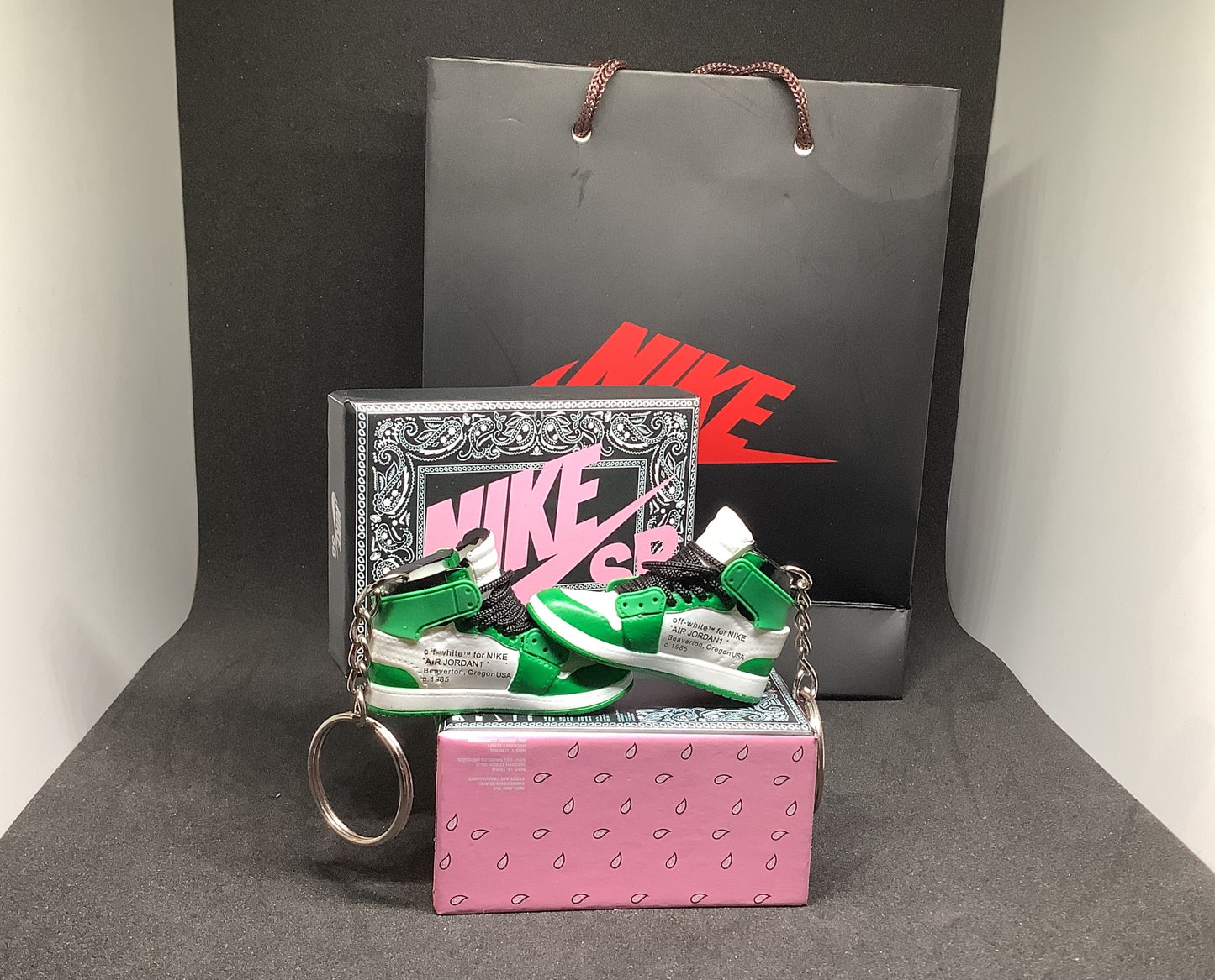 Porte-clé Jordan Off White Verte